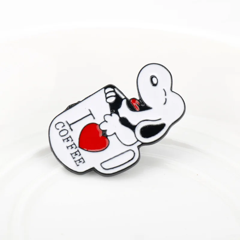 Snoopy Brooch Cute Cartoon Japanese Badge Cute Dog Lapel Badges for Backpacks Briefcase Pin for Clothes Accessories Jewelry image 3