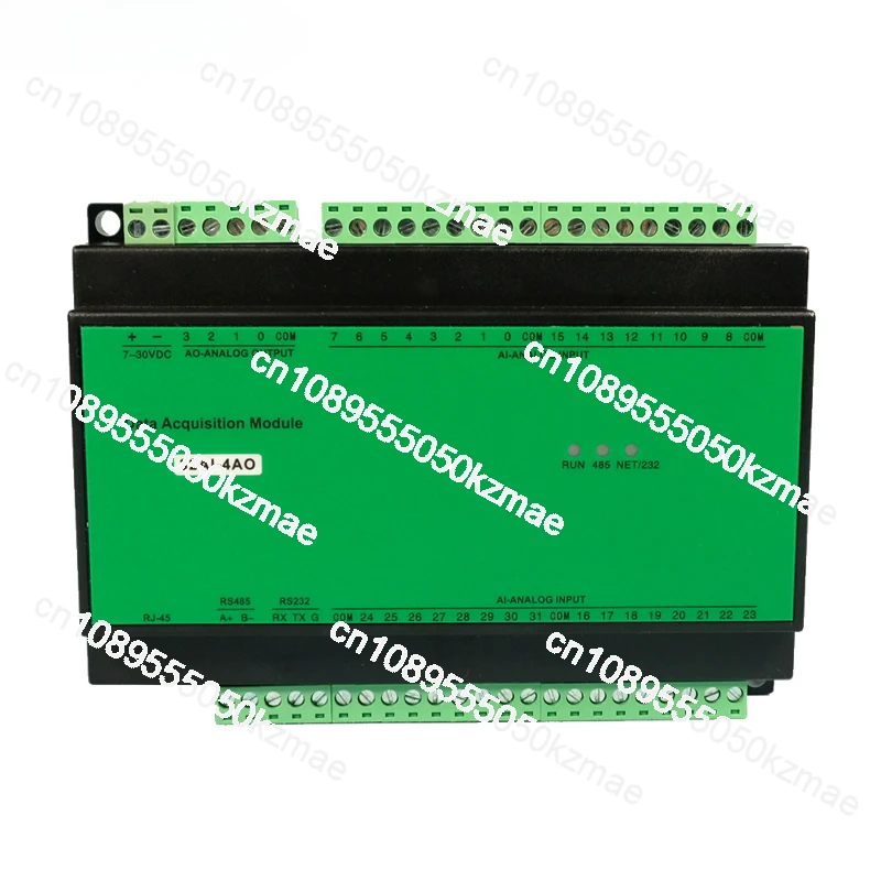 FOR 32AI-4AO Analog Input, Output Ethernet 485 232 IO Module Modbus TCP Protocol Industrial Automation Contorl Module Controller