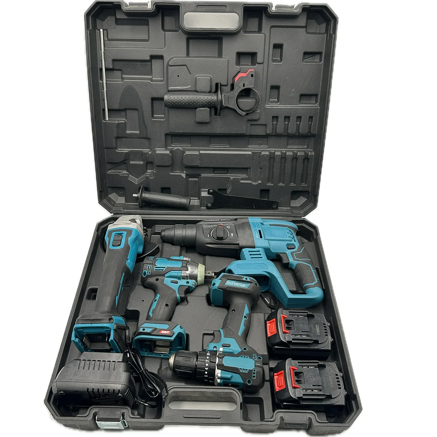 

High Quality Portable Four-Piece Suit with Two Batteries and One Charge 21V Hand Power Tools for Various Repair Scenes