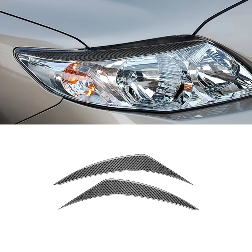 Headlamp Eyebrow Decoration Cover Trim Sticker for Corolla 2006 2007 2008 2009 2010 2011 2012 Car Exterior Accessories