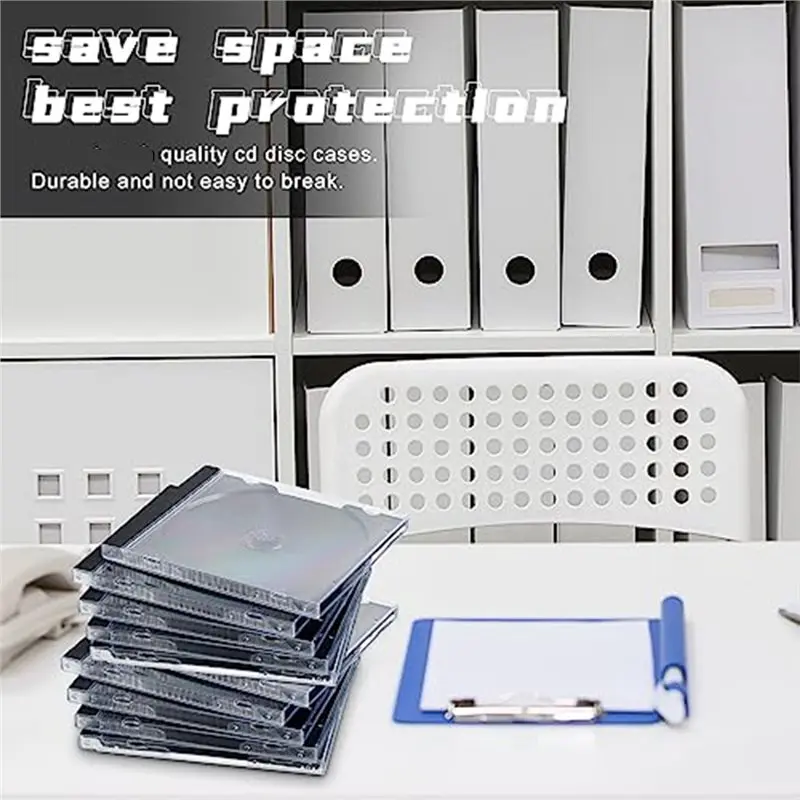 A36T-25Pcs 10.4 Mm CD Jewel Cases CD Case DVD Cover Protection Replacement DVD Case For Protection Replacement