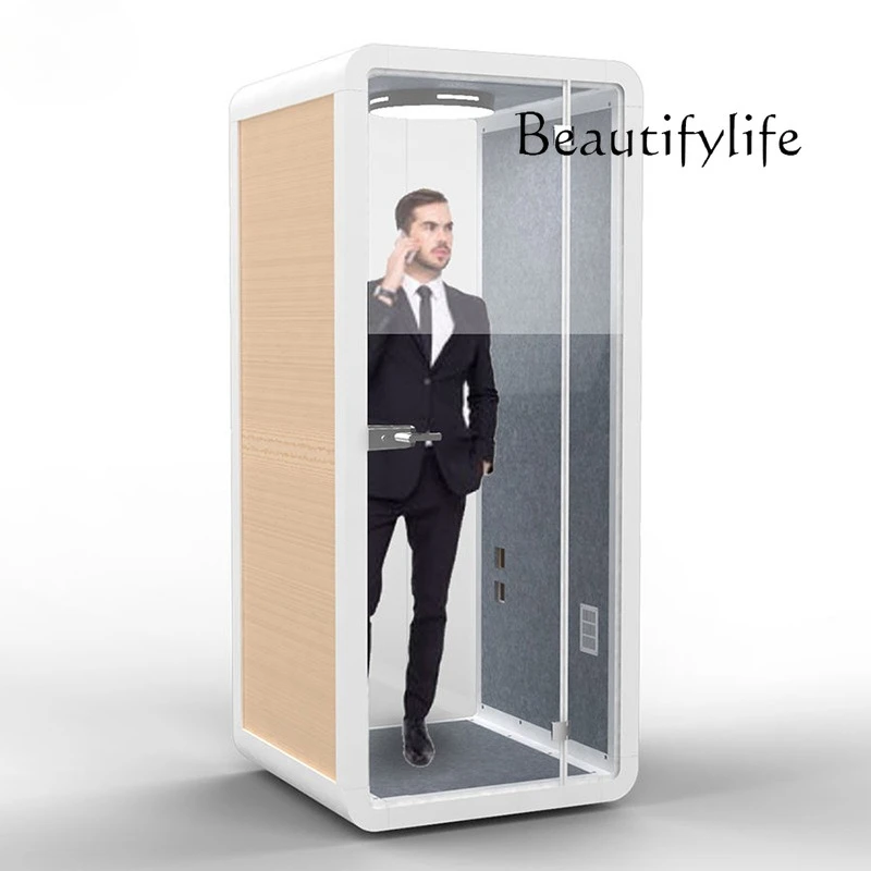 

Removable Soundproof Movable Silent Vocal Booth with Ventilation System, Private Phone Call Pod, Office Phone Booth