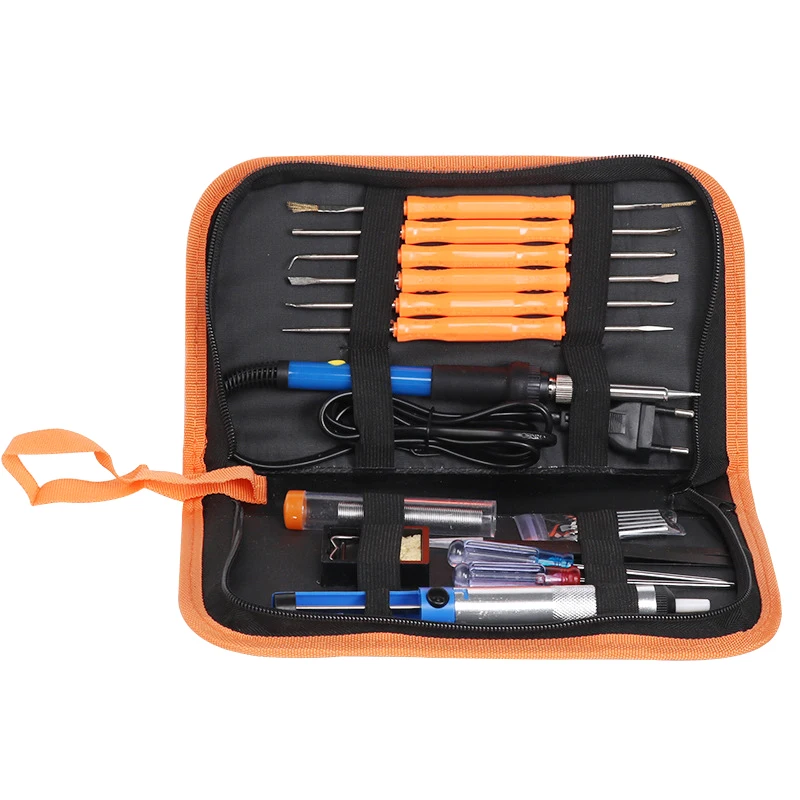 Full Set 220V Electric Soldering Iron Kit With Adjustable Temperature Welding Iron Electronic Repair Tool