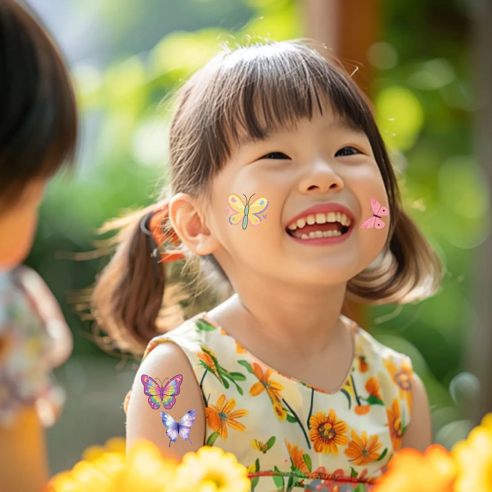 10PCS Sparkling Pink Butterfly Tattoo Sticks Exquisite Color Fake Tattoos Personalized Retro Tattoos Premium Sense Waterproof