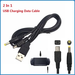 Chargeur USB 2 en 1 pour PSP 1000 2000 3000, câble de données + chargeur, accessoire de jeu, remplacement