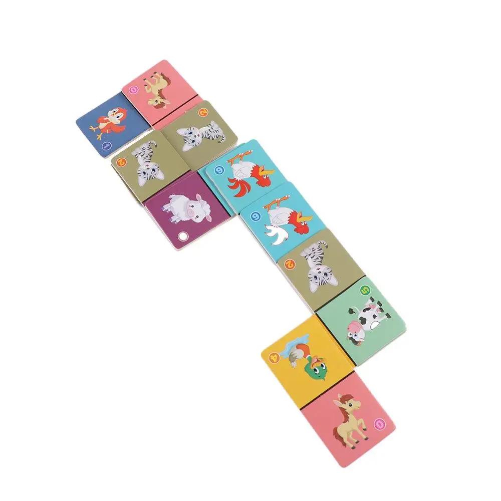 

Обучающая игрушка, набор деревянных строительных блоков домино, деревянная головоломка, головоломка с животными, домино, образовательные блоки, игрушки для дошкольников