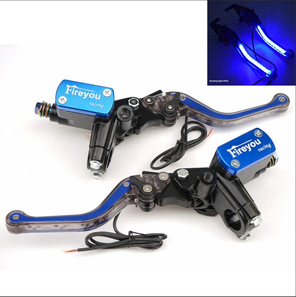 

Brake Lever LED hydraulic Clutch Adiustable Universal Motorcycle brake pump Hand signal light otorbike Scooters Bike GY6 125