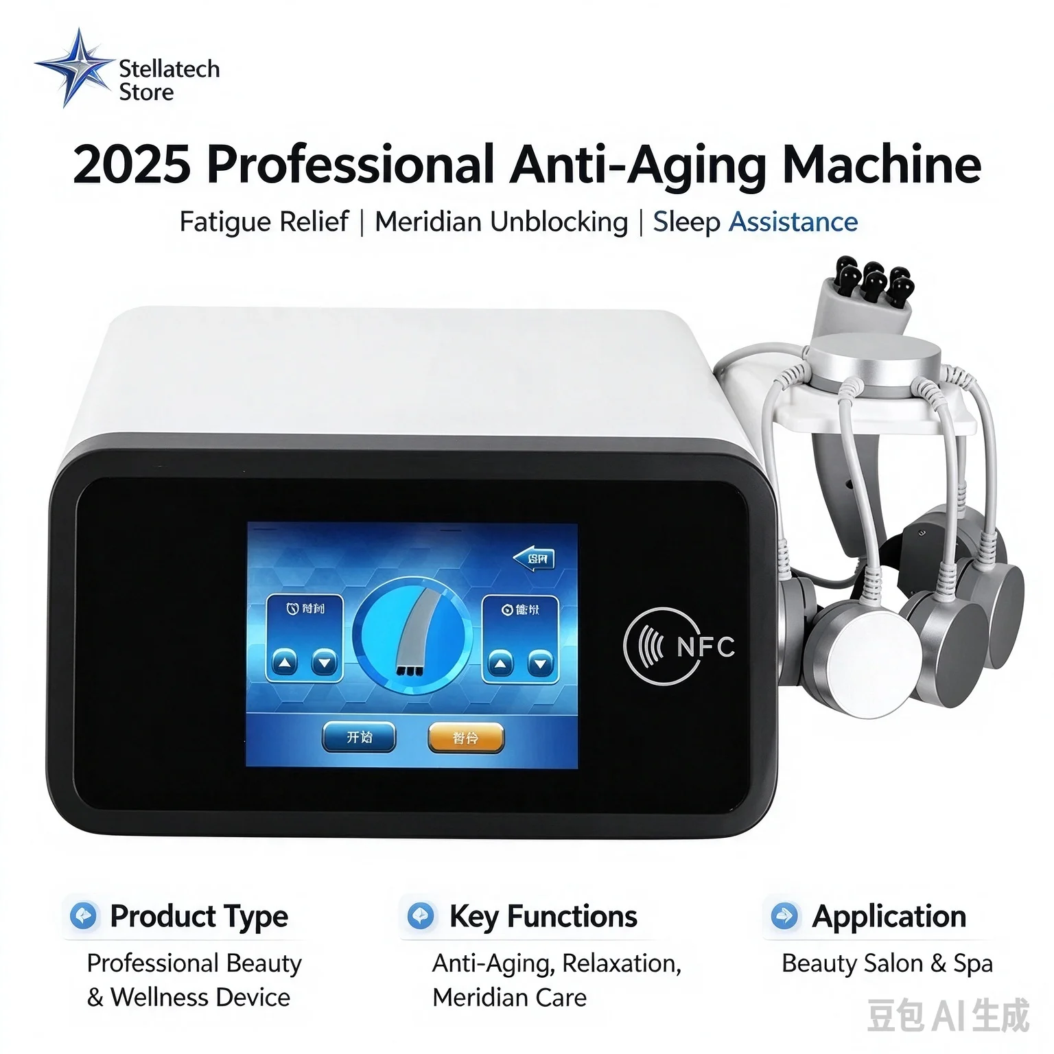 2025 Professional Anti-Aging  Machine for Relaxing  igue& Unblocking Meridians and Assisting Sleep