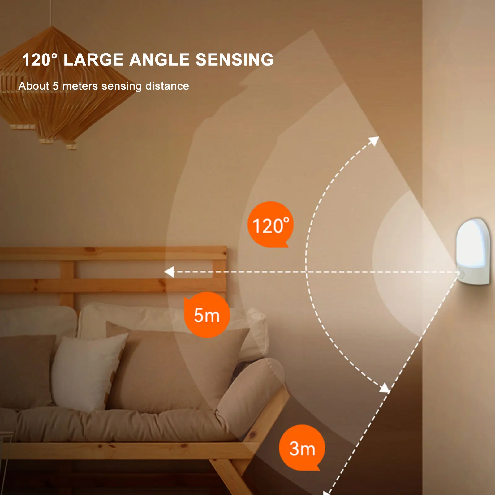 LED Smart Sensor Light Wireless Night Light Under Cabinet Light Closet Lamp Wall-Mounted Body Induction Lamp Home Decor