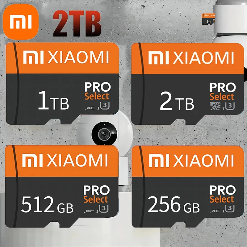 Xiaomi-tarjeta de memoria Micro SD de alta velocidad, 2TB, 1TB, 128GB, 256GB, 512GB, tarjeta Flash TF para cámara de teléfono Xiaomi, PC de mesa