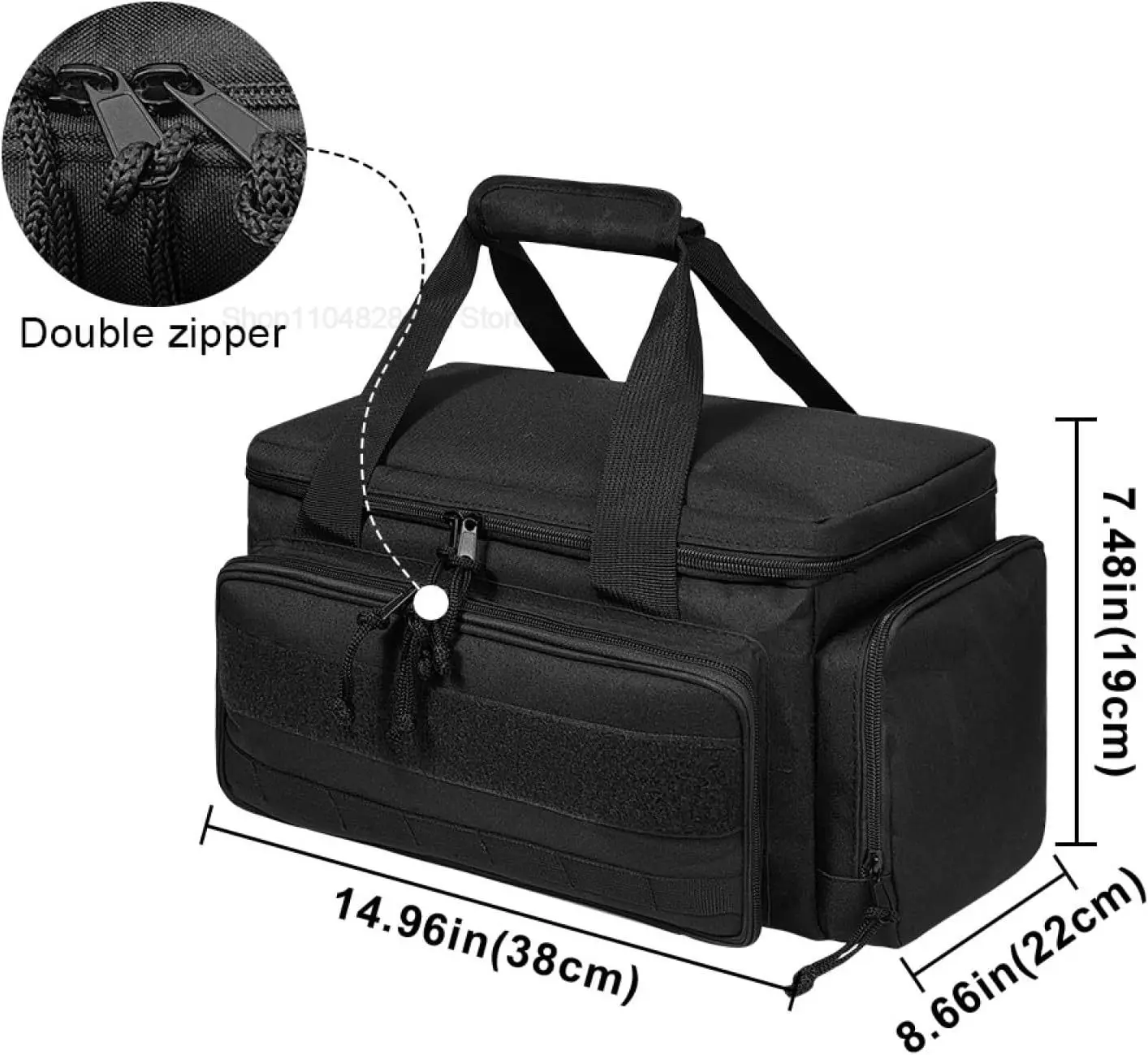 Tactical Tool Tote for Men, Wide Mouth Tool Bag, Collapsible Tool Tote, Heavy Duty Tool Tote Bag Electrician Tool Handbag