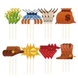 Cowboy Cake Topper Party Decorations Western Theme Birthday Party Cake Decorations Supplies Cowboy Cupcake Toppers