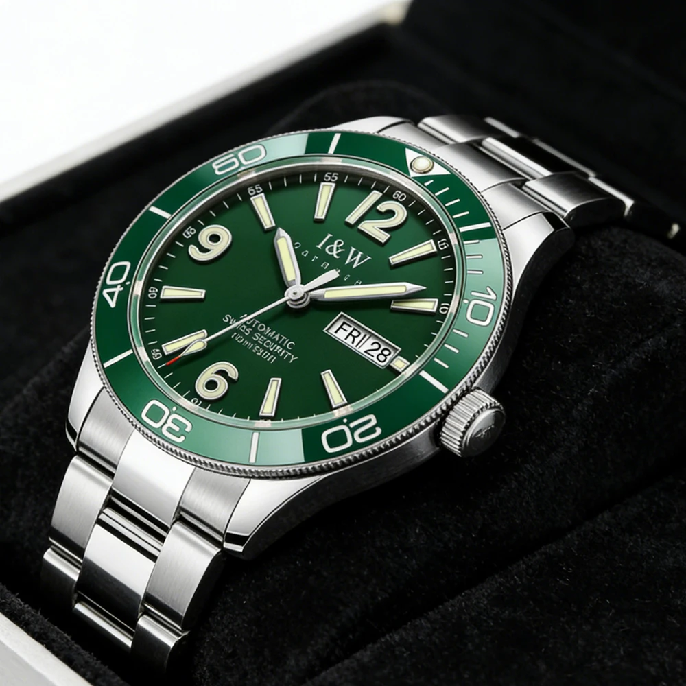 Carnival Brand Luxury Sapphire 100M Dive Sports Automatic Watches Mens Luminous High-End Imported Movement Mechanical Watch Men