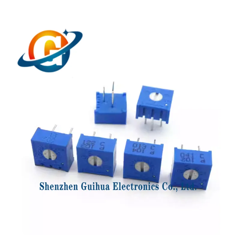 10pcs 3386P single turn precision adjustable resistance potentiometer 1K 2K 5K 10K 20K 50K 100K 104 103 204 504