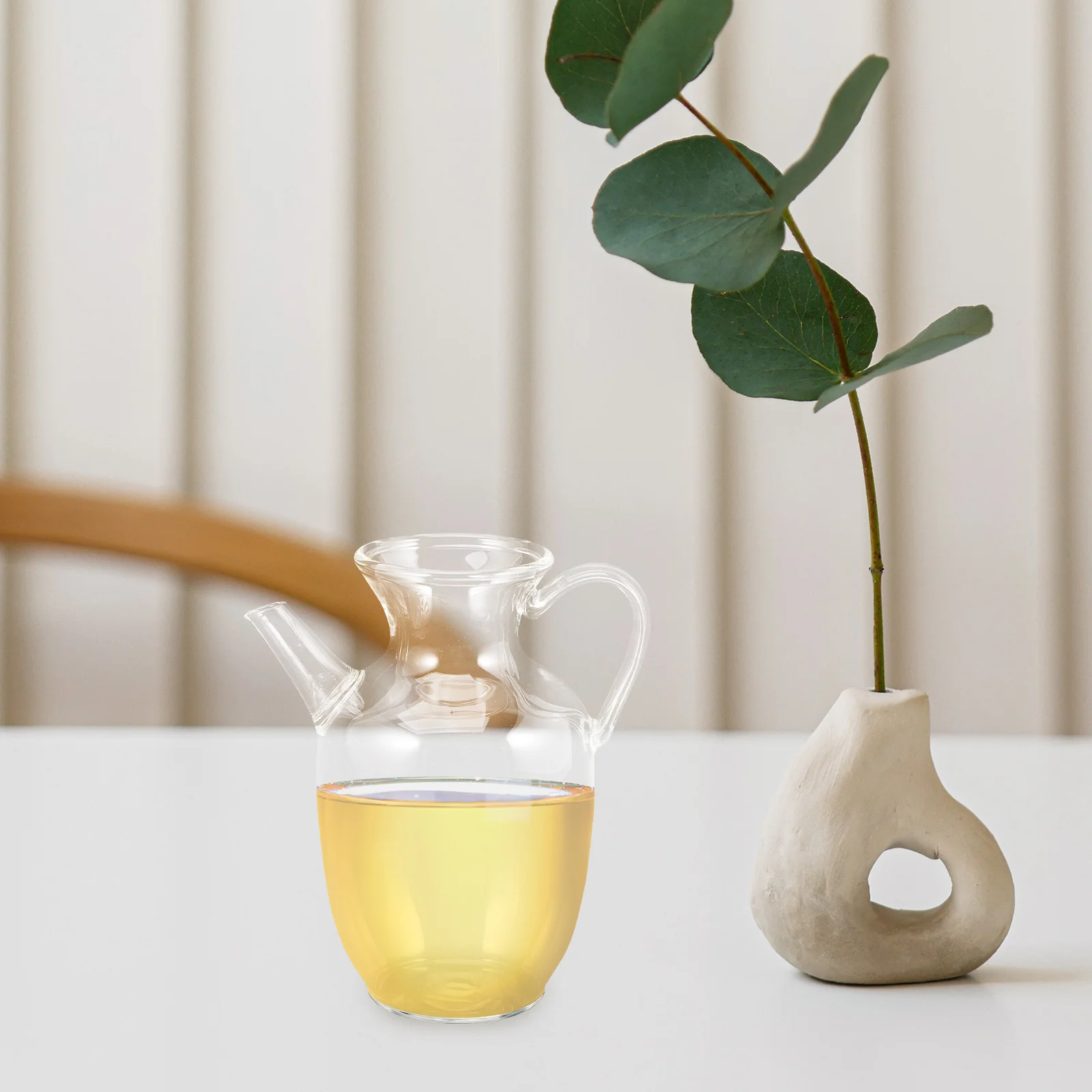 

Kitchen Water Dispenser Glass Milk Pitcher Premium High-Class Glass Material Sturdy Large Capacity Easy Clean