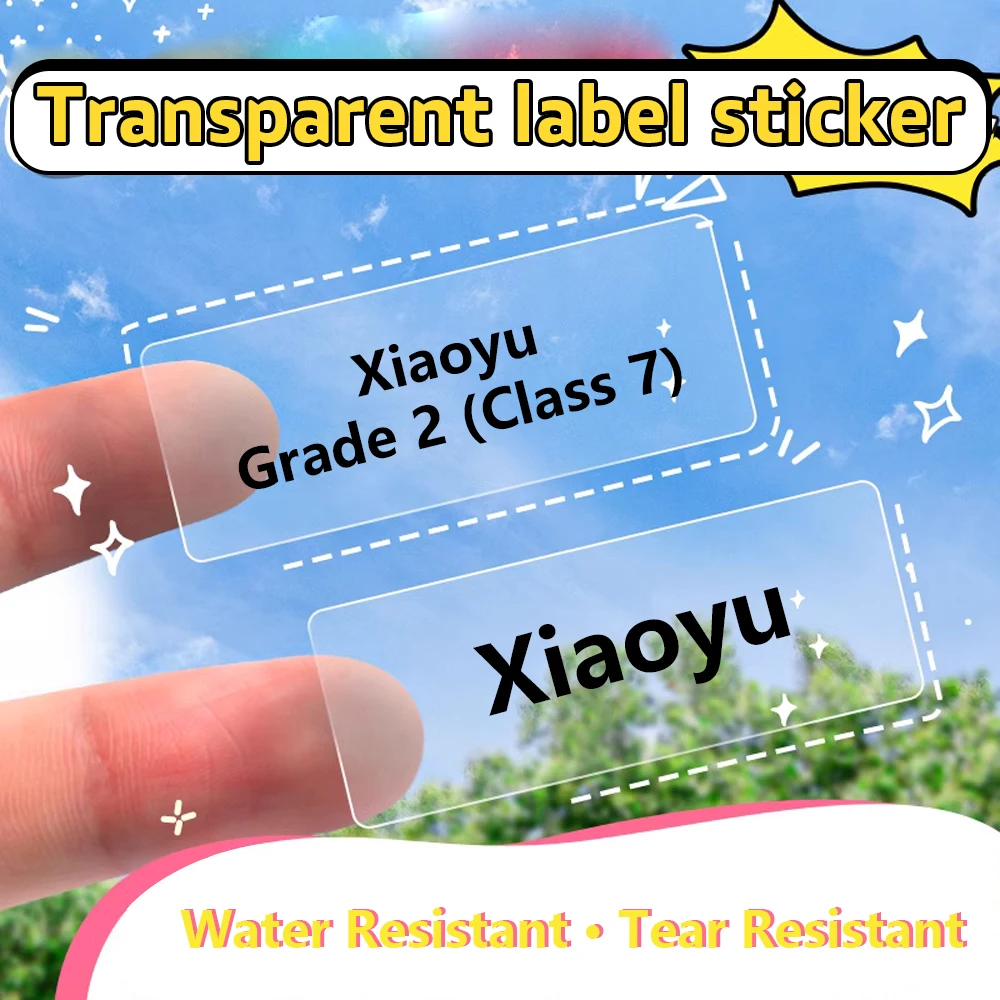 Расходные материалы для принтера detlonger DP23S/DP30S, прозрачная термобумага для этикеток, водонепроницаемая наклейка, домашняя сортировка