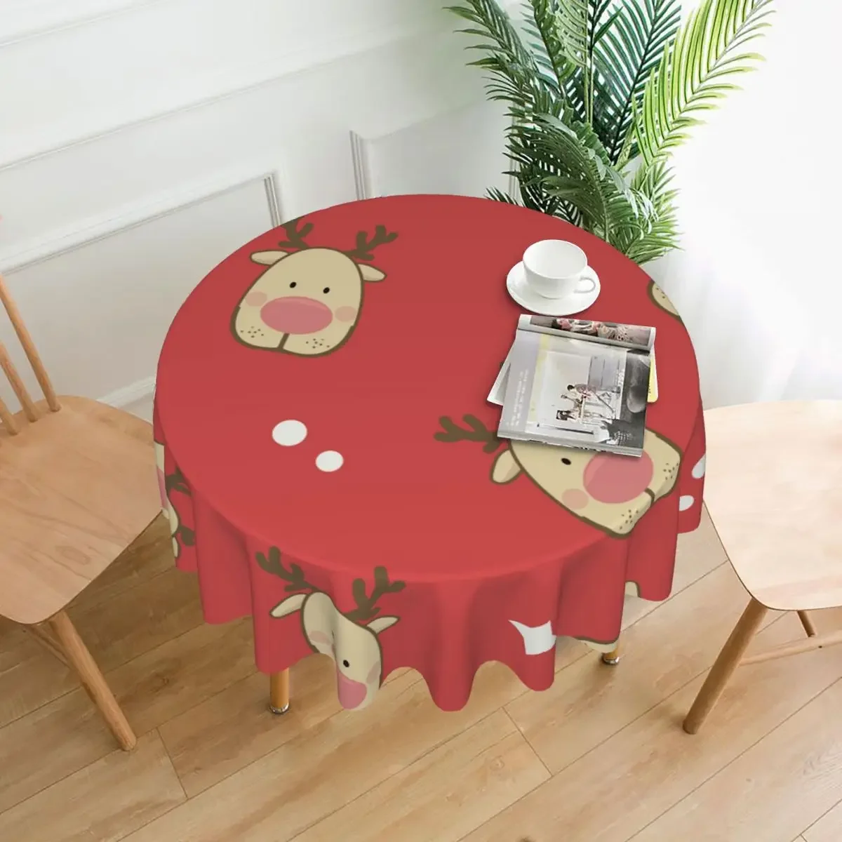 DIY Custom Circular Decorative Long Tablecloth With 60 Inch Bright Color And Anti Oil Stains Suitable For Restaurant Kitchens
