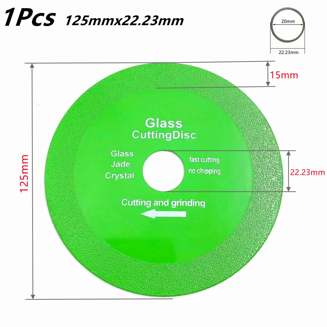 100/115/125mm Glasschneideklinge Keramikfliesen Jade Kristall Weinflasche Schleif-Diamant Ultradünnes Sägeblatt Glasschneideklinge