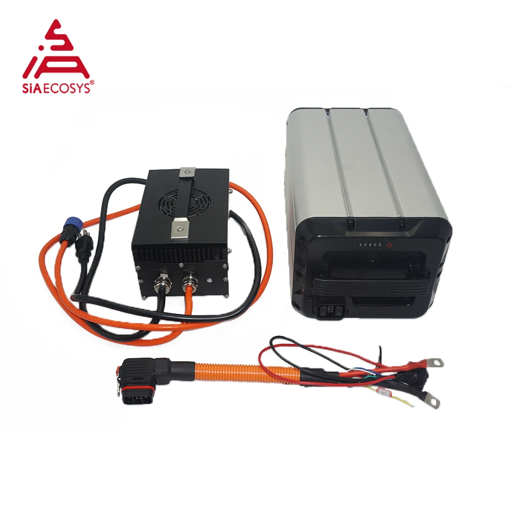 SiAECOSYS Battery For E-Mobility Lanch 60V45Ah/72V40Ah Battery Lithium ion Battery with 1800W EV Battery Charger Kit