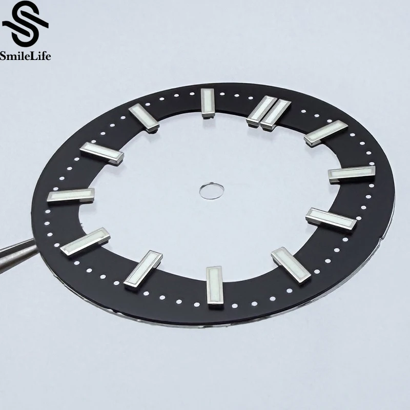 SmileLife 30.5 مللي متر الطلب ل نوتيلوس تفريغ المؤشر الأخضر مضيئة أسود أزرق صالح NH35/NH36 ساعة يد تعمل بالحركة أجزاء الطلب #2