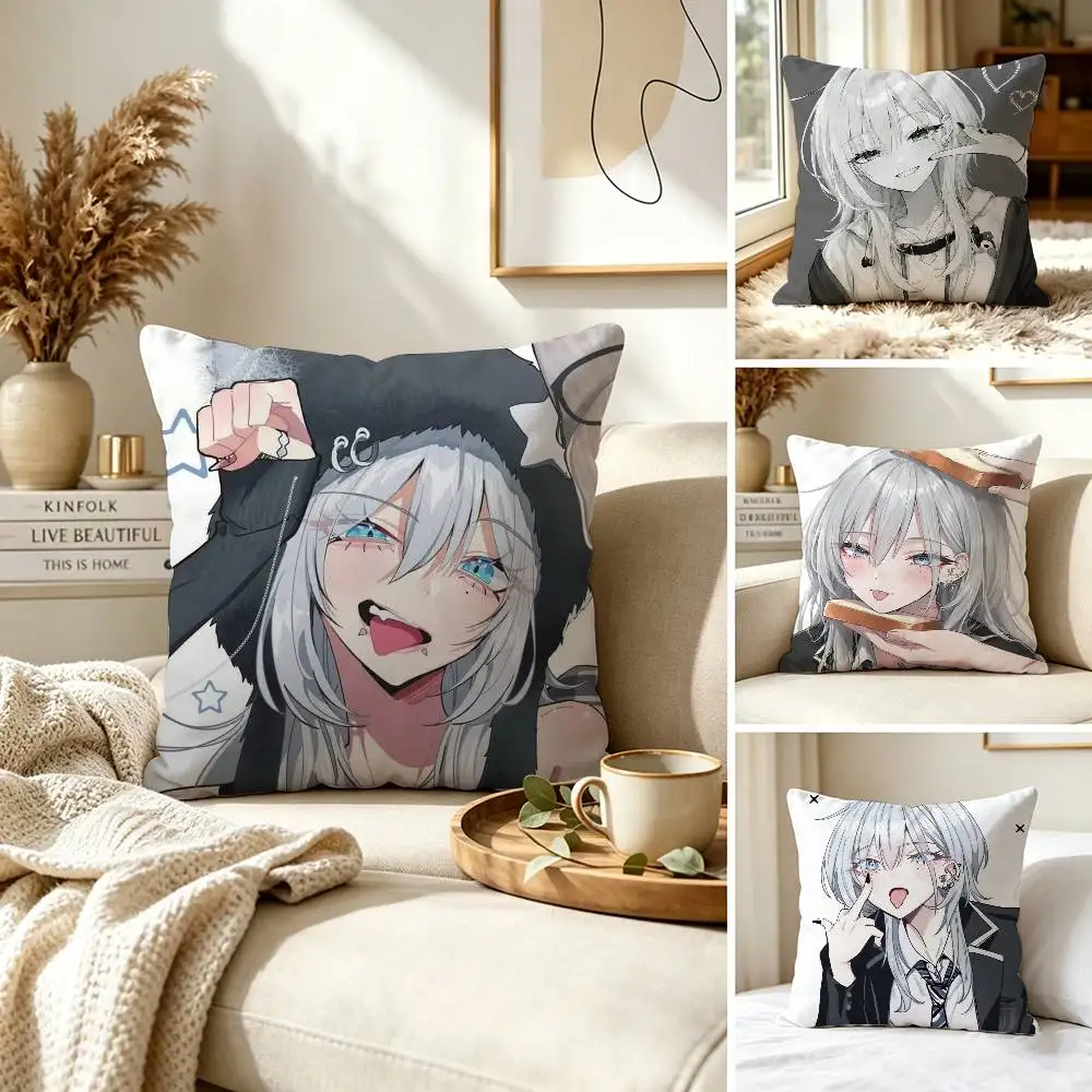 Haimiya-senpai wa Kowakute Kawaii Haimiya Mio  Pillow Case for Sofa Living Room Home office Decor Protective Cover