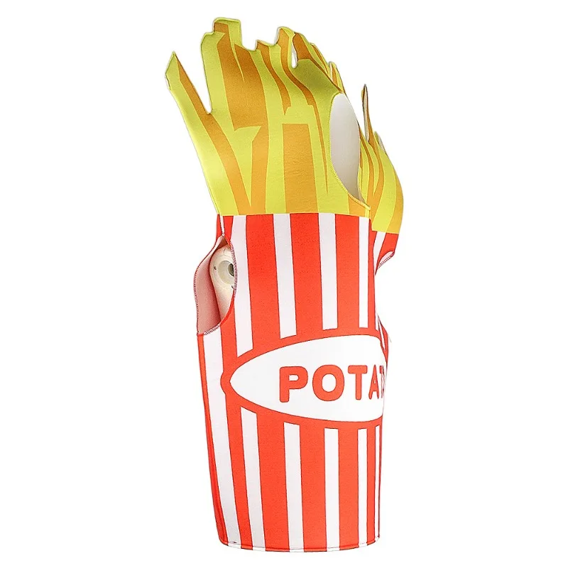 New Halloween Cosplay Costume French Fries Burgers Sausages Suit Carnival Theme Party Role Playing Outfits for Adult Women Men view 3