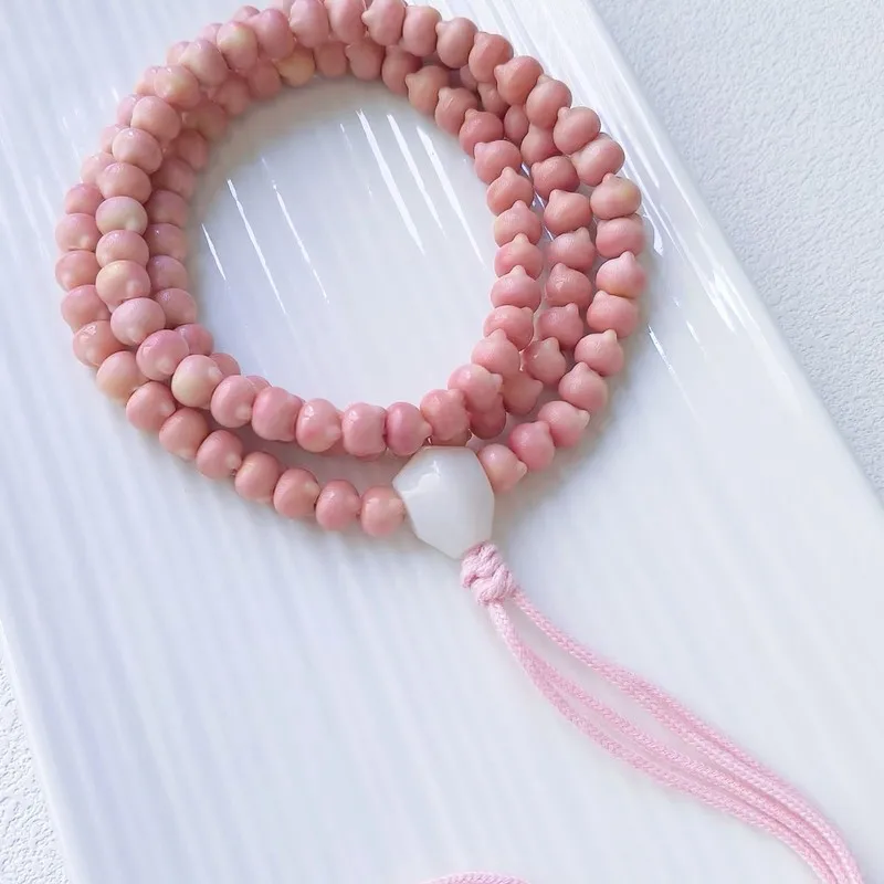 Ridge Bodhi Pink, A Visually Appealing Design, Available In 8Mm, Multi-Loop Pendant