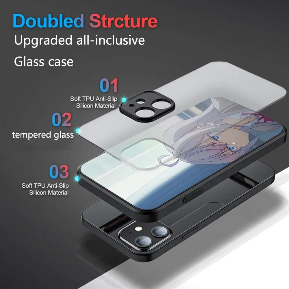 Alya Soms verbergt haar gevoelens in het Russische telefoonhoesje voor iPhone 17 16 15 Pro Max 14 13 12 Mini Plus Samsung glazen telefoonhoesje