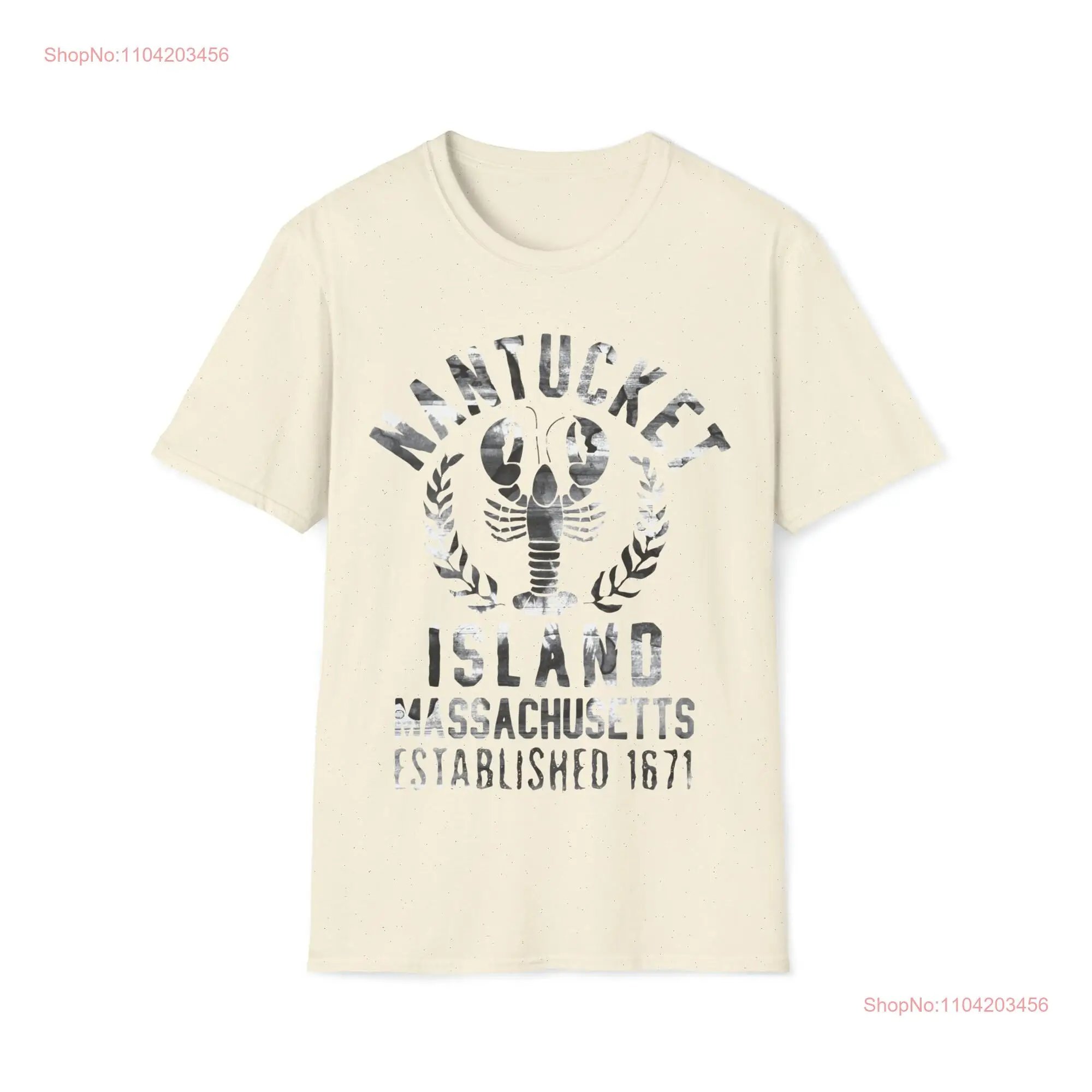 Nantucket Island Lobster Softstyle T Shirt long or short sleeves