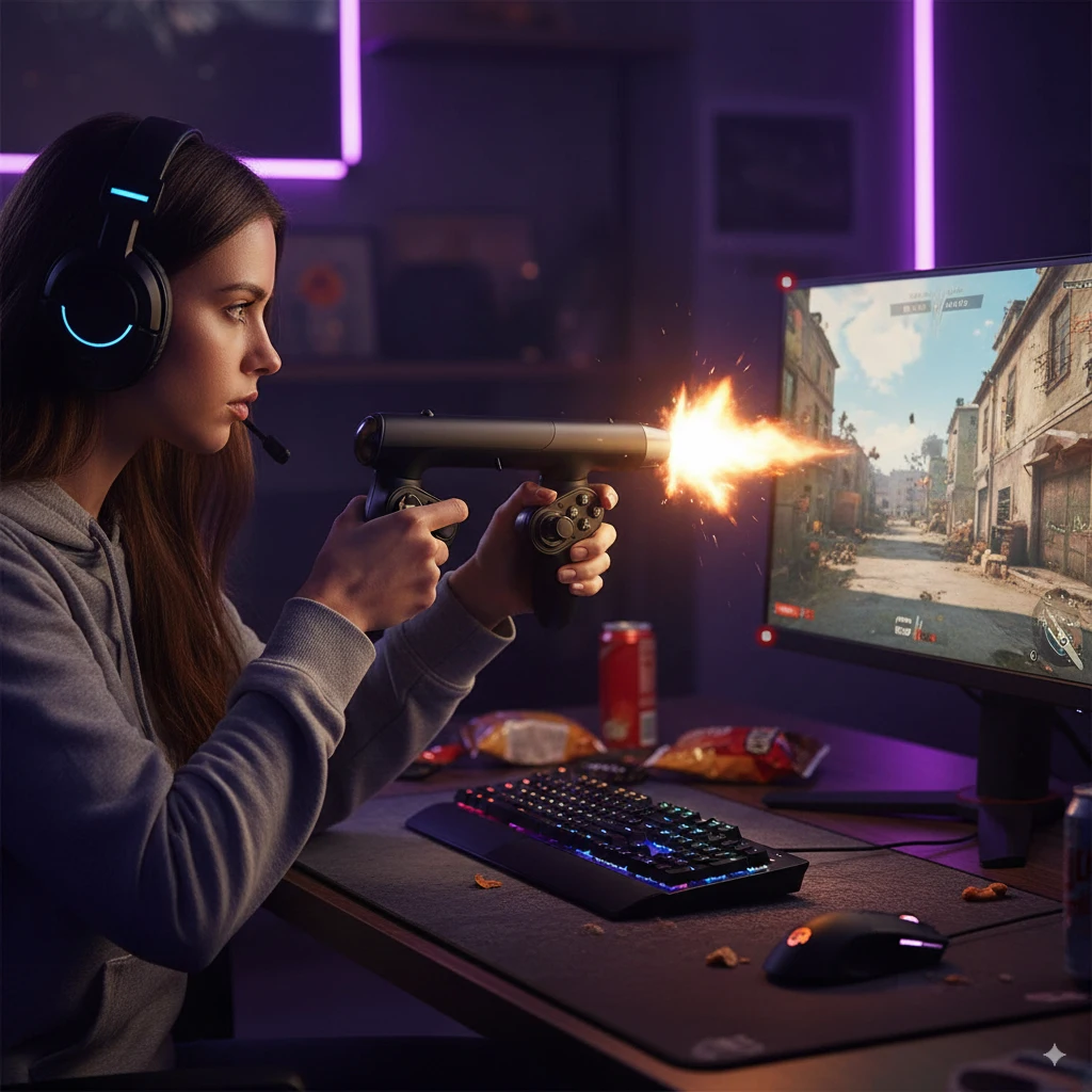 

XGUN Light Gun Гиропистолет Гибрид в формате SMG Версия геймпада Поддержка PS4 и ПК USB