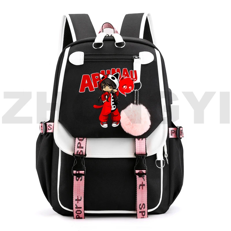 

Mochila Aphmau Merch Backpack Anime Zipper Back Pack Schoolbag for Teenager Girl Backpack Softback Cartoon As A Cat Bookbag