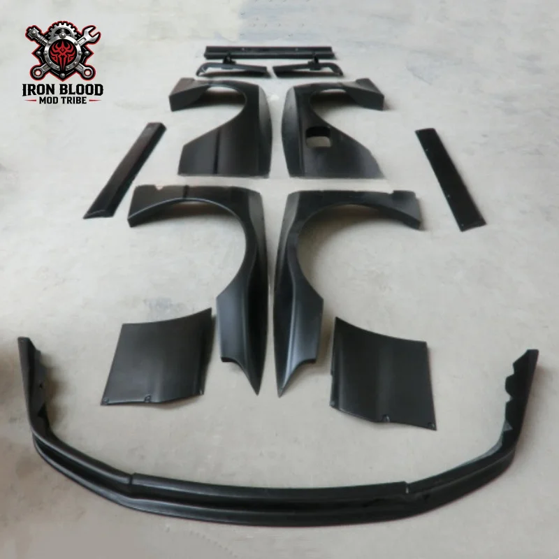 

Suitable for Skyline R32 GTR modified Rocket Bunny wide-body kit, including lip, front rear fenders, side skirts, rear spoiler