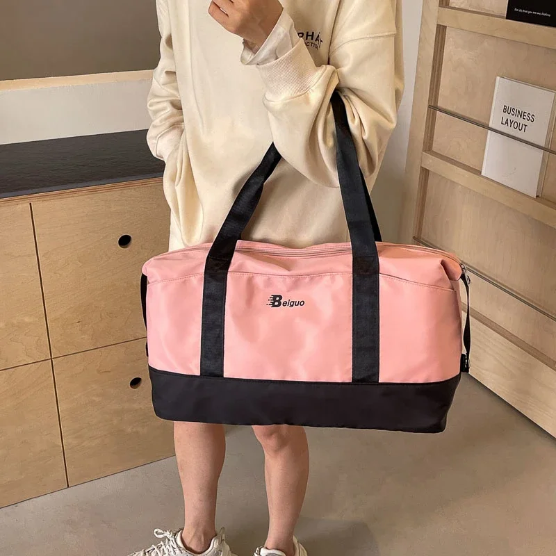 Bolso de viaje plegable para mujer, bolsa de mano impermeable, grande, multifuncional, de gran capacidad, a la moda, 2024