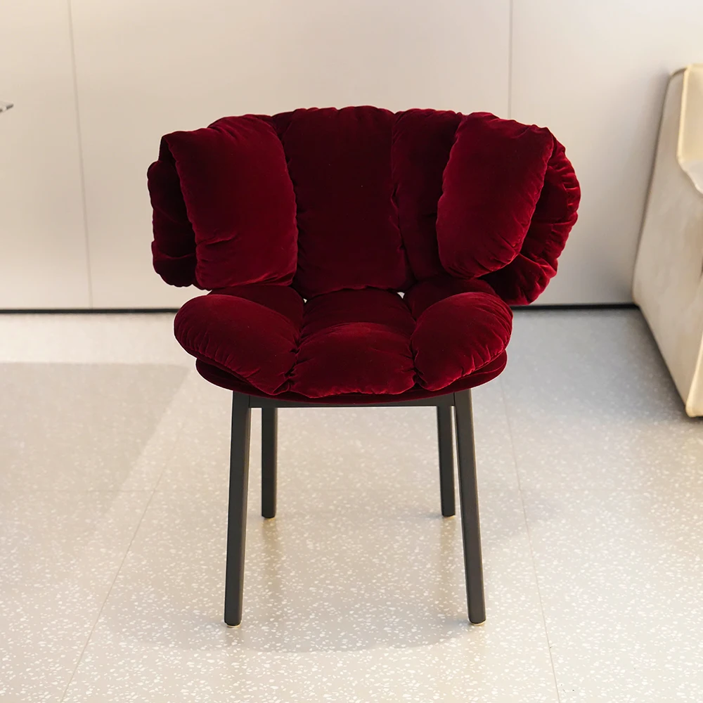

#Italian Minimalist Style High-end Solid Wood Dining Chair with Fabric Backrest Home Furniture Creative Designer Chair
