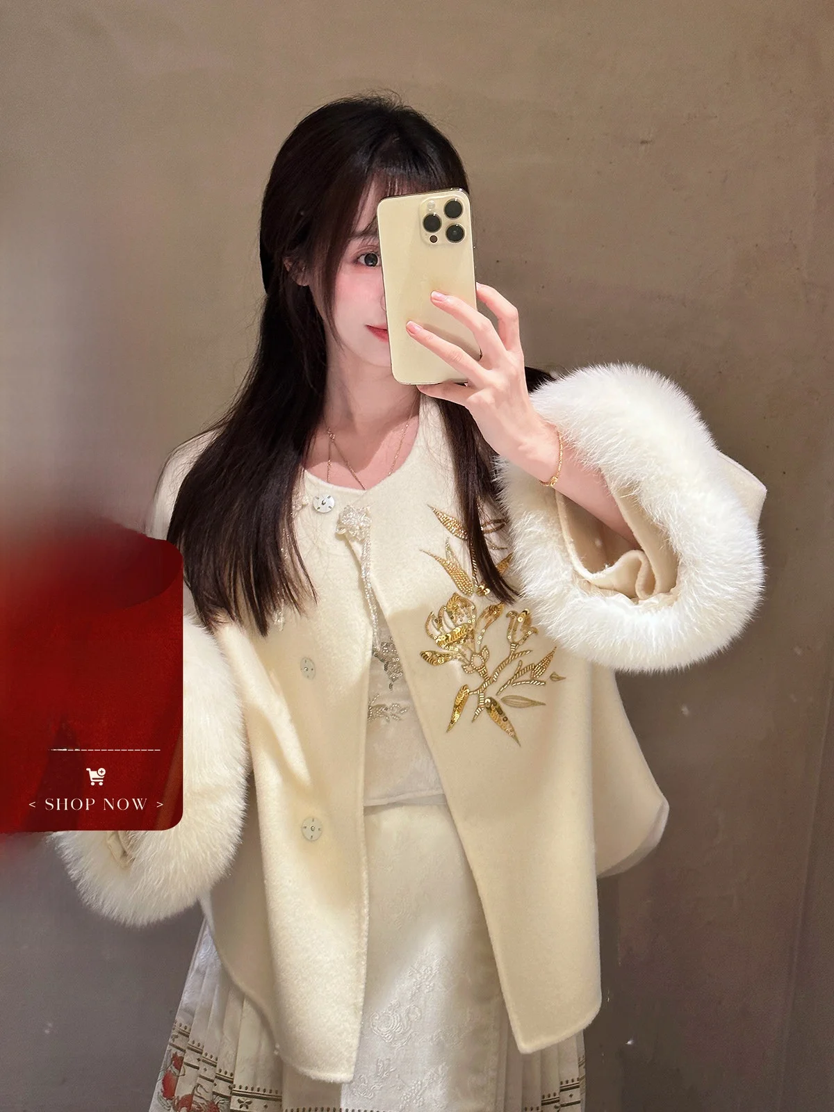 

nai Quali Новое китайское шерстяное пальто с золотой бамбуковой вышивкой ort Sle Высококачественная женская верхняя одежда небольшого размера