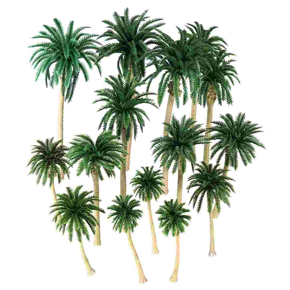 NUOLUX 15pcs Scenery Model Coconut Palm Trees N Z Scale Landscape model tree Palm Tree model Scenery model tree