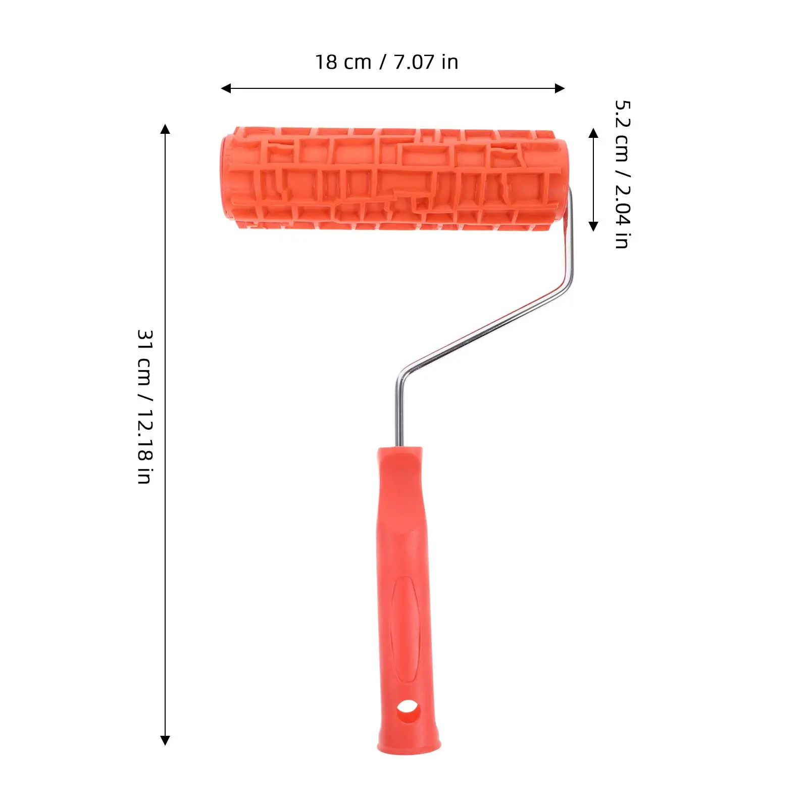 Wear Resistant Rubber Embossed Texture Roller with Comfortable Handle for Wall Grain Pattern Painting Drywall Decorative Wood