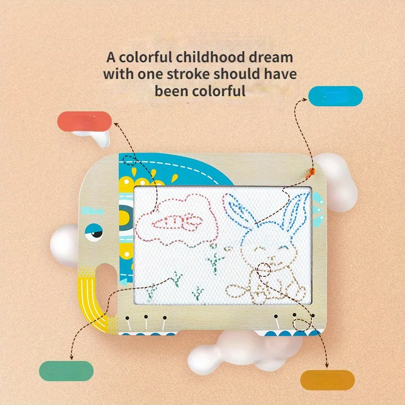 パズルや早期教育用の木製磁気両面描画ボード、楽しい書き込み落書きボード、ティーンエイジャー向けの消去可能なおもちゃ