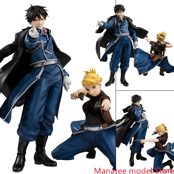 MegaHouse-figuras de acción de PVC para niños, juguetes de colección de personajes de Anime de FULLMETAL ALCHEMIST Roy Mustang y Riza Hawkeye