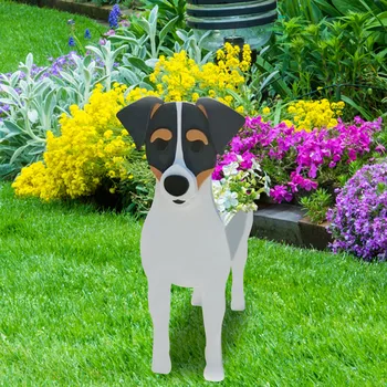 실내 식물용 정원 꽃 화분, 개 모양 화분 화분, 개처럼 많이 보일 수 있음, DIY PVC 정원 꽃 홀더 