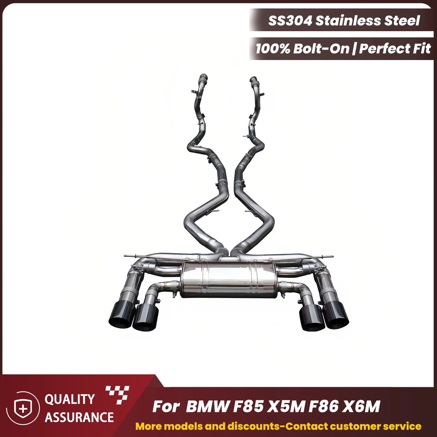 

ECCF Valvetronic Catback Exhaust with Headers For BMW X5M X6M F85 F86 Aggressive Exhaust Sound Performance Upgrade