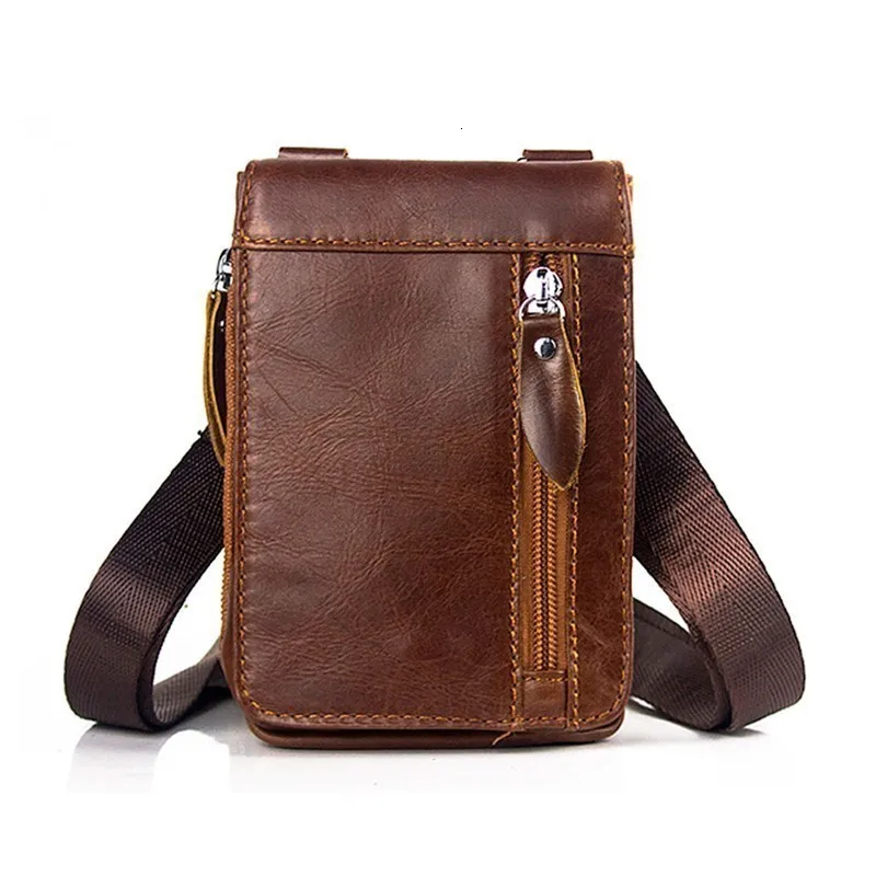 New Genuine Leather Men Messenger Bags Mini Vintage Crossbody Bags For Man Mens Leather Bag Small Male Shoulder Bag Luxury