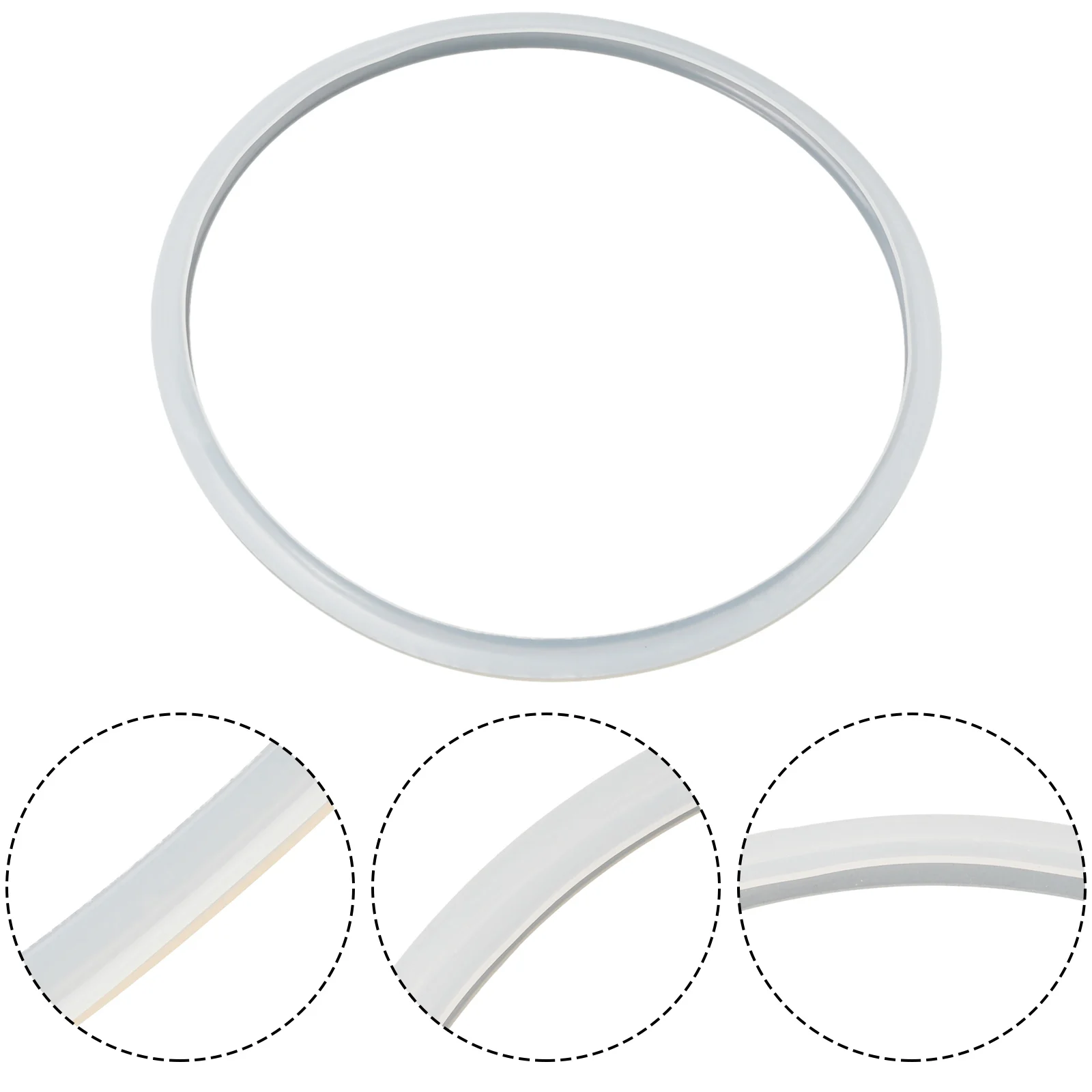 18-32cm Silicone Gasket Seal Home Pressure Cooker Seal Ring Rubber Clear Replacement Gasket Kitchen Pressure Cooker Sealing Ring