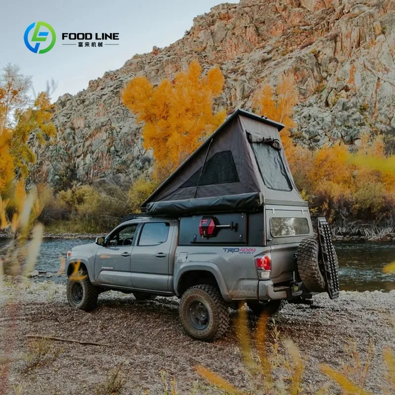Customized Aluminum Wedge Hard Top Pickup Canopy Triangular Hard Shell Design Waterproof for Four Seasons Camping Adventures