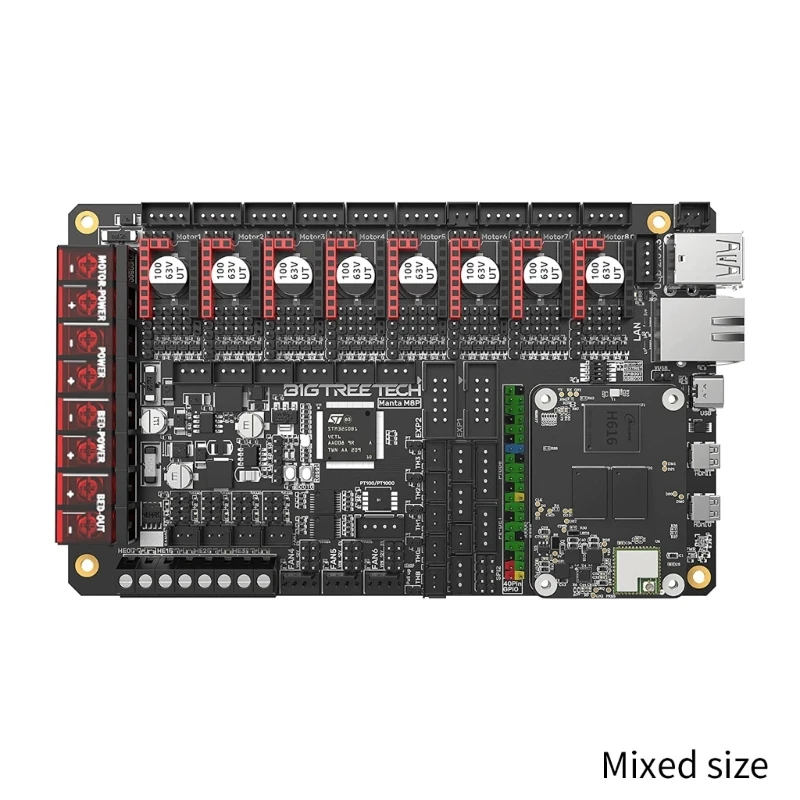 Manta-M8P V1.1 Placa De Controle, 32Bit Motherboards Integrado, Klipper TMC5160 V1.3, Pro para Impressora 3D CB1