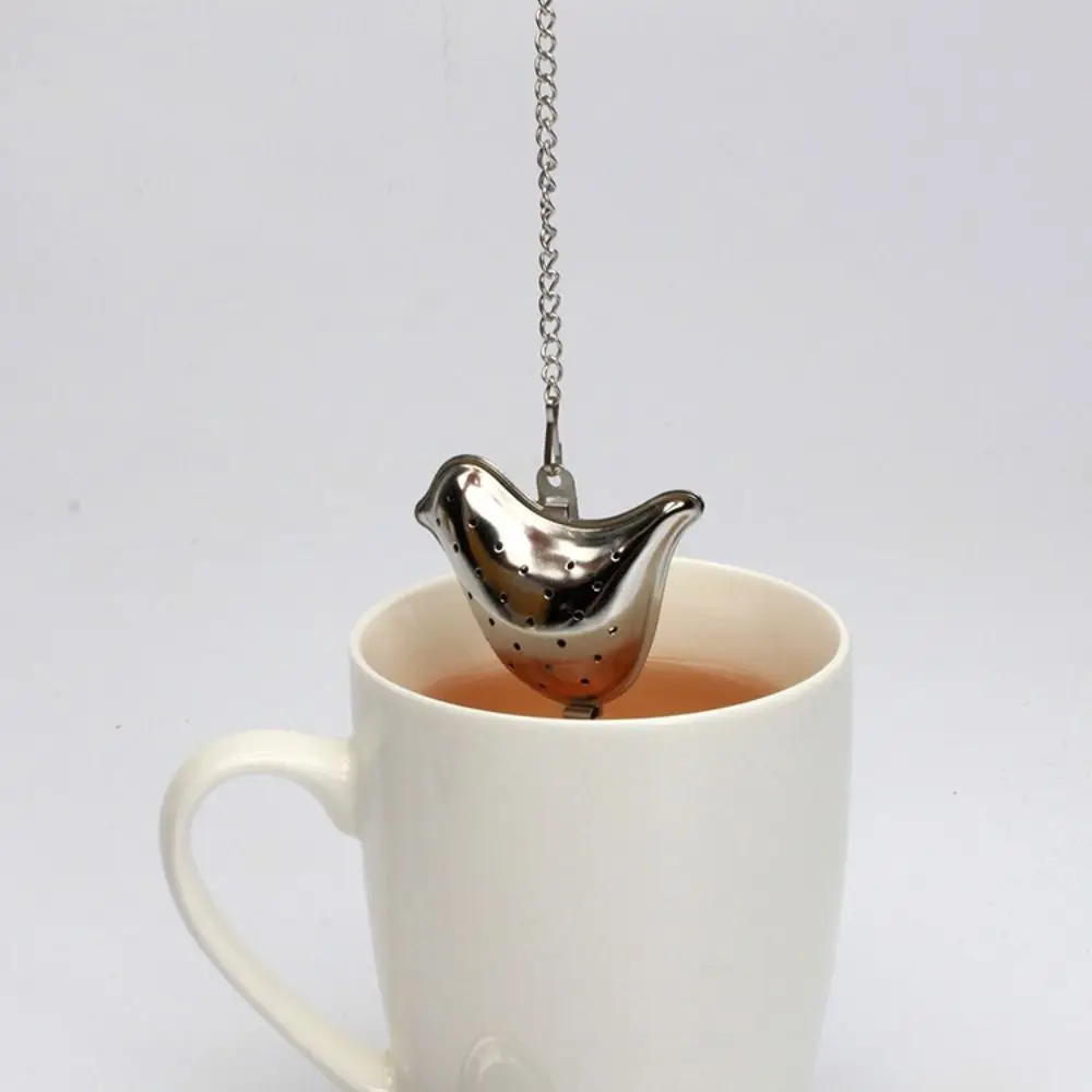 Creative Bird Duck Teapot Shape Reusable Tea Accessories with Base Tea Infuser Coffee Filter Spice Strainer Herbal Spice Filter