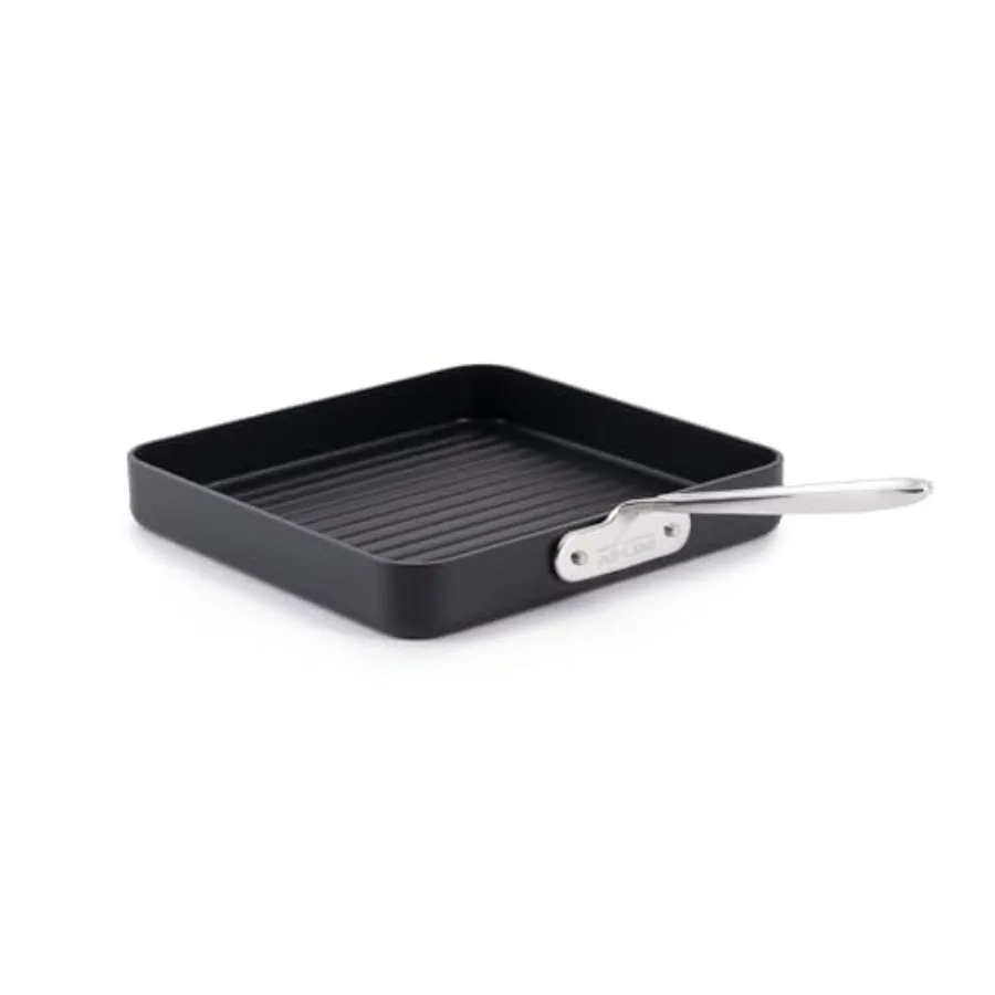 

Сковорода-гриль HA1 с твердым анодированным антипригарным покрытием, 11x11 дюймов, для духовки до 350°F, черная