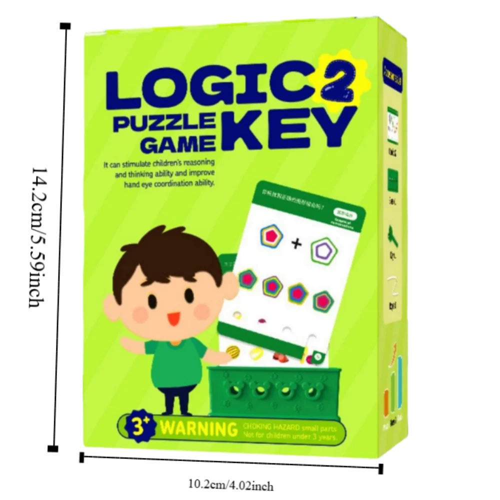 Английская игра-головоломка с логическим ключом Монтессори, ранняя образовательная игра на совпадение, обучение логическому мышлению ключей, интеллектуальное 3D