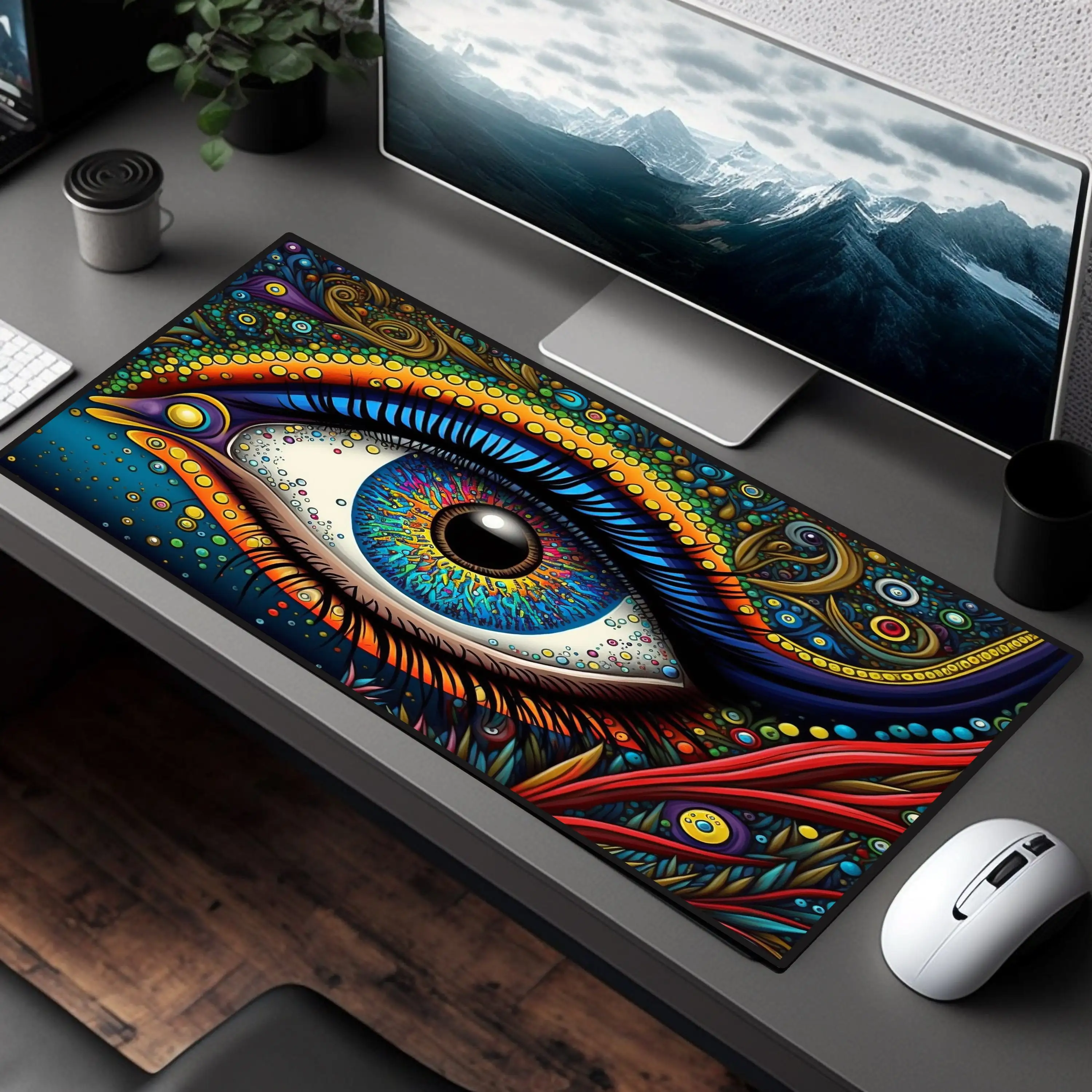 Psychedelic desk mat 