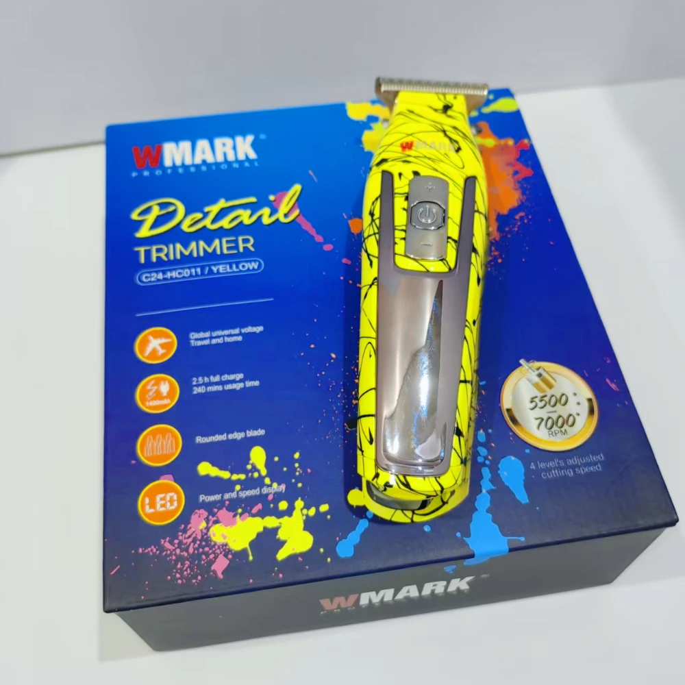 

НОВАЯ автомобильная машинка для стрижки волос для бороды WMARK C24-HC011Y, электрическая бритва для стрижки волос, Т-образное лезвие, 4-скоростной триммер для деталей волос